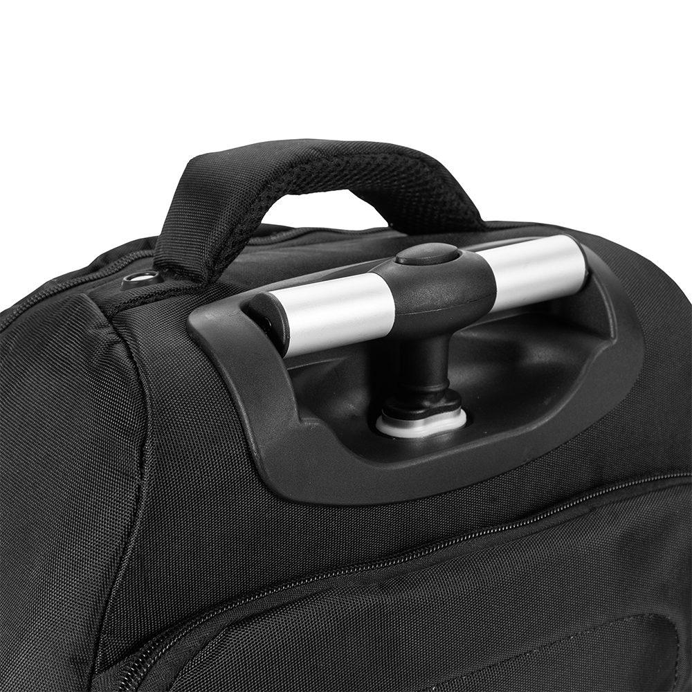 Mochila com rodinhas 27 litros MO1744 na cor Preto, brinde personalizado Sky Brindes