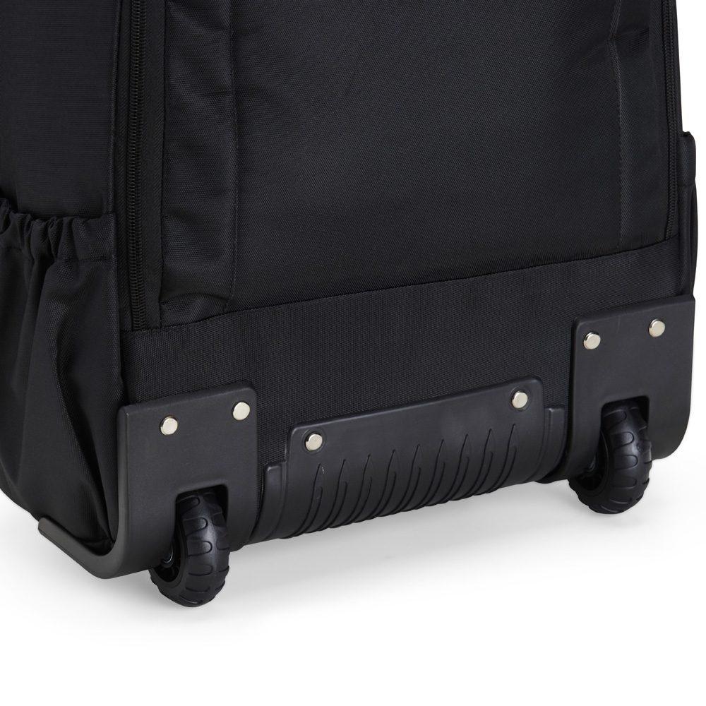Mochila com rodinhas 27 litros MO1744 na cor Preto, brinde personalizado Sky Brindes