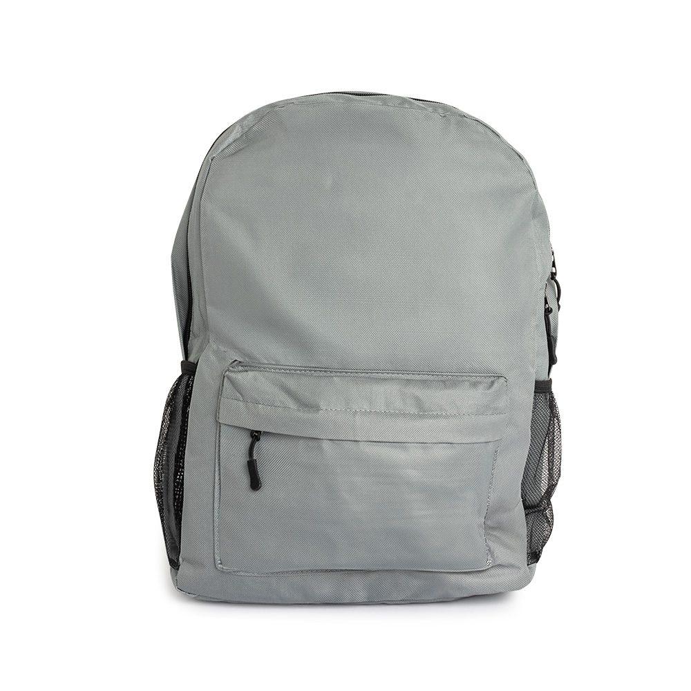 Mochila nylon 18l MO1745 na cor Cinza, brinde personalizado Sky Brindes