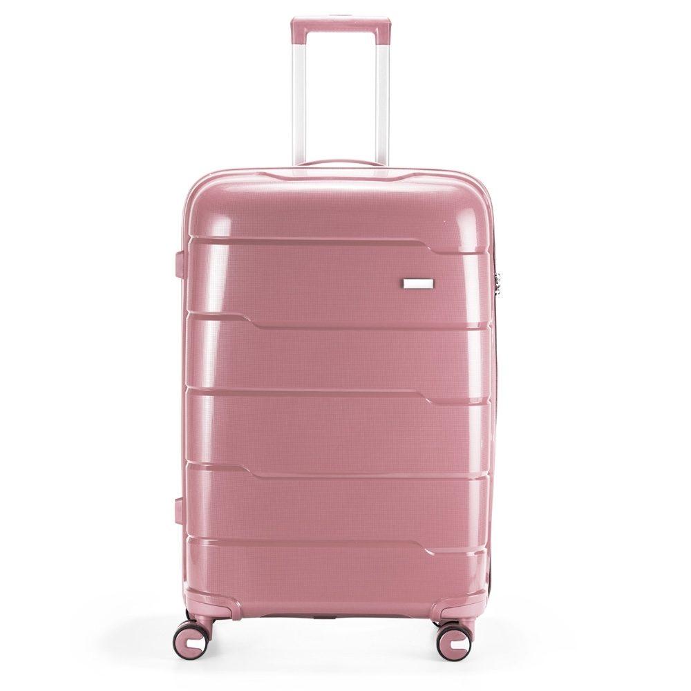 Mala de viagem 95 litros MO1746 na cor Rosa, brinde personalizado Sky Brindes