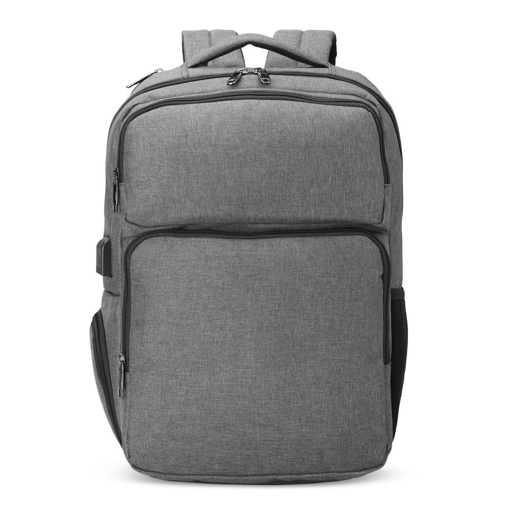 Mochila de nylon 28l MO1747 na cor Cinza, brinde personalizado Sky Brindes