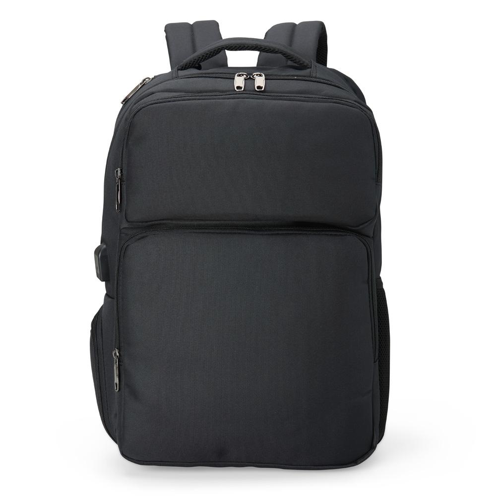 Mochila de nylon 28l MO1747 na cor Preto, brinde personalizado Sky Brindes