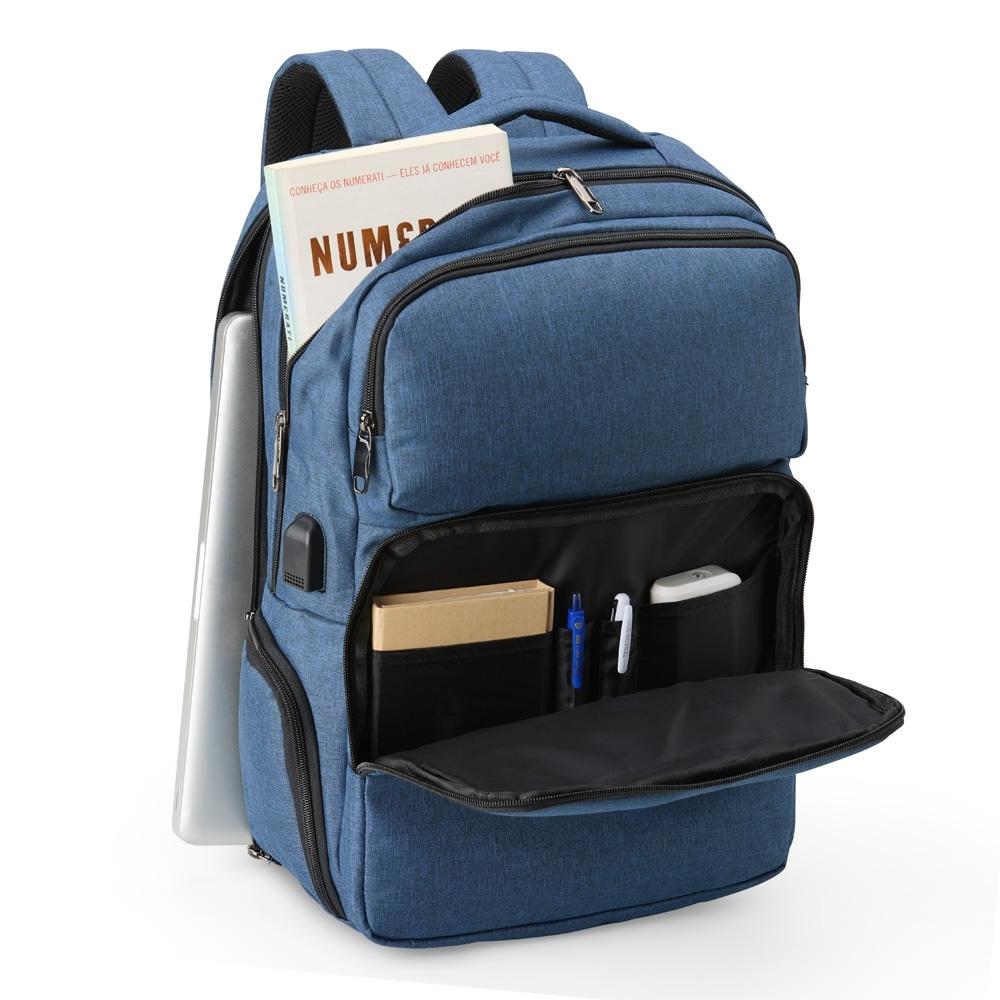 Mochila de nylon 28l MO1747 na cor Preto, brinde personalizado Sky Brindes