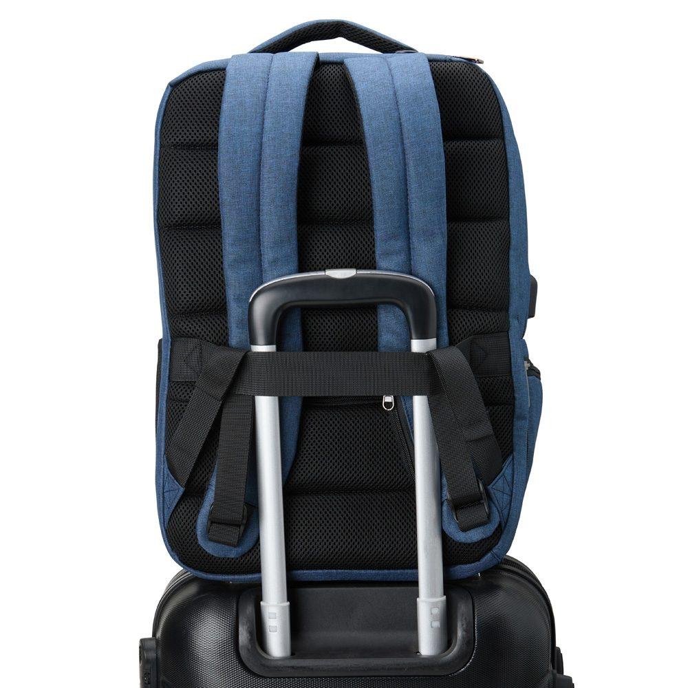 Mochila de nylon 28l MO1747 na cor Preto, brinde personalizado Sky Brindes