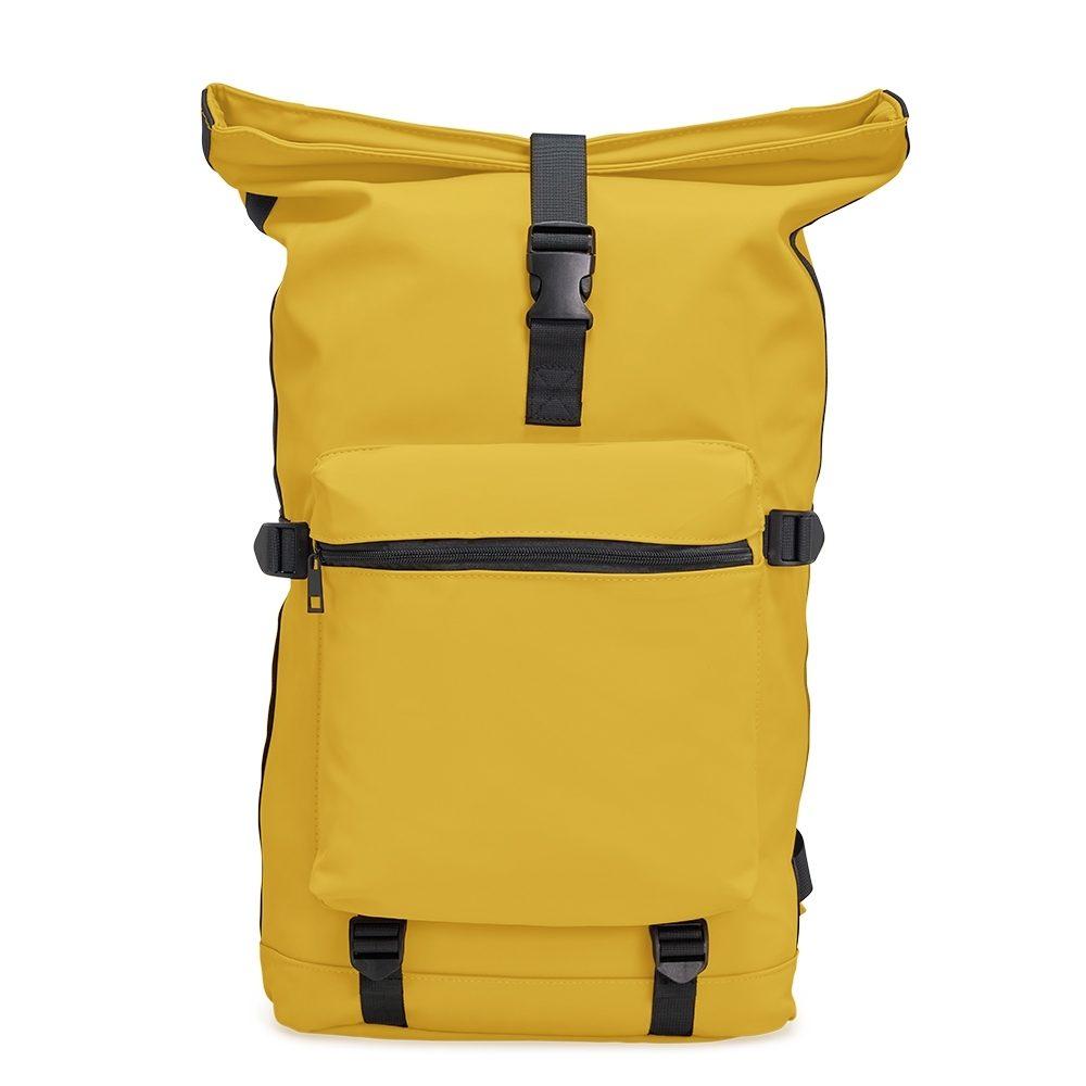 Mochila de couro sintético 41l MO1749 na cor Amarelo, brinde personalizado Sky Brindes