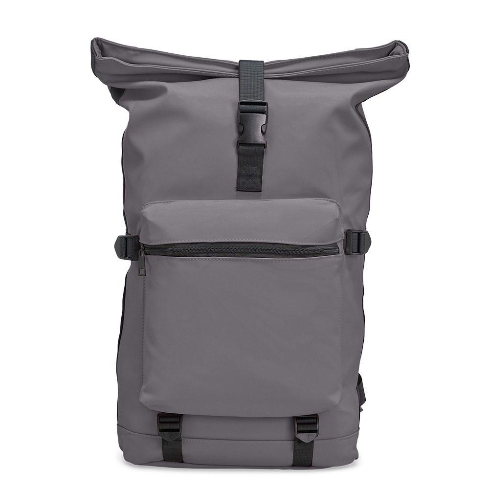Mochila de couro sintético 41l MO1749 na cor Cinza, brinde personalizado Sky Brindes