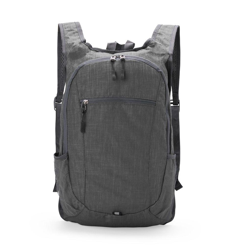 Mochila oxford dobrável 14l MO1753 na cor Cinza, brinde personalizado Sky Brindes