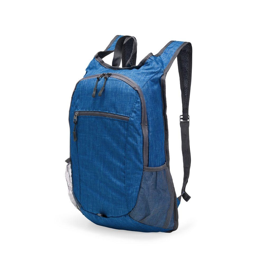 Mochila oxford dobrável 14l MO1753 na cor Preto, brinde personalizado Sky Brindes