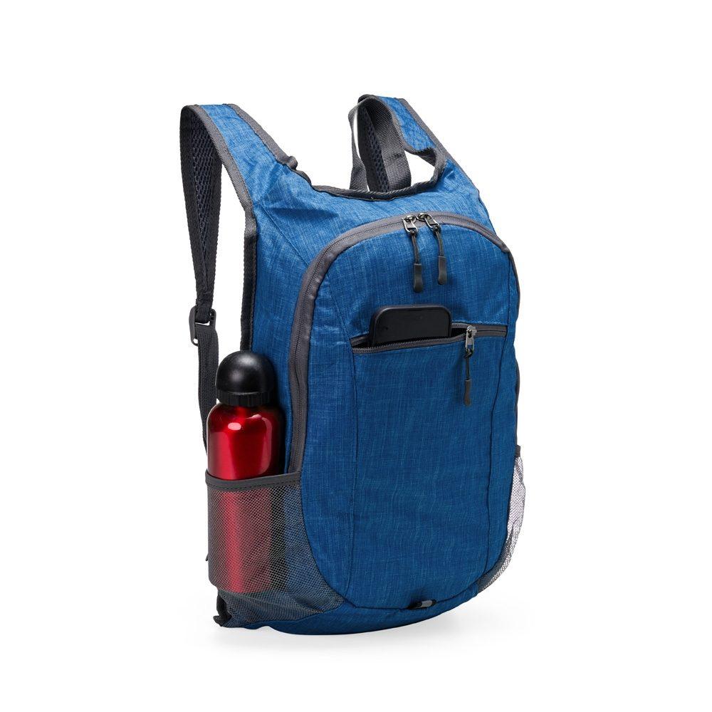 Mochila oxford dobrável 14l MO1753 na cor Preto, brinde personalizado Sky Brindes