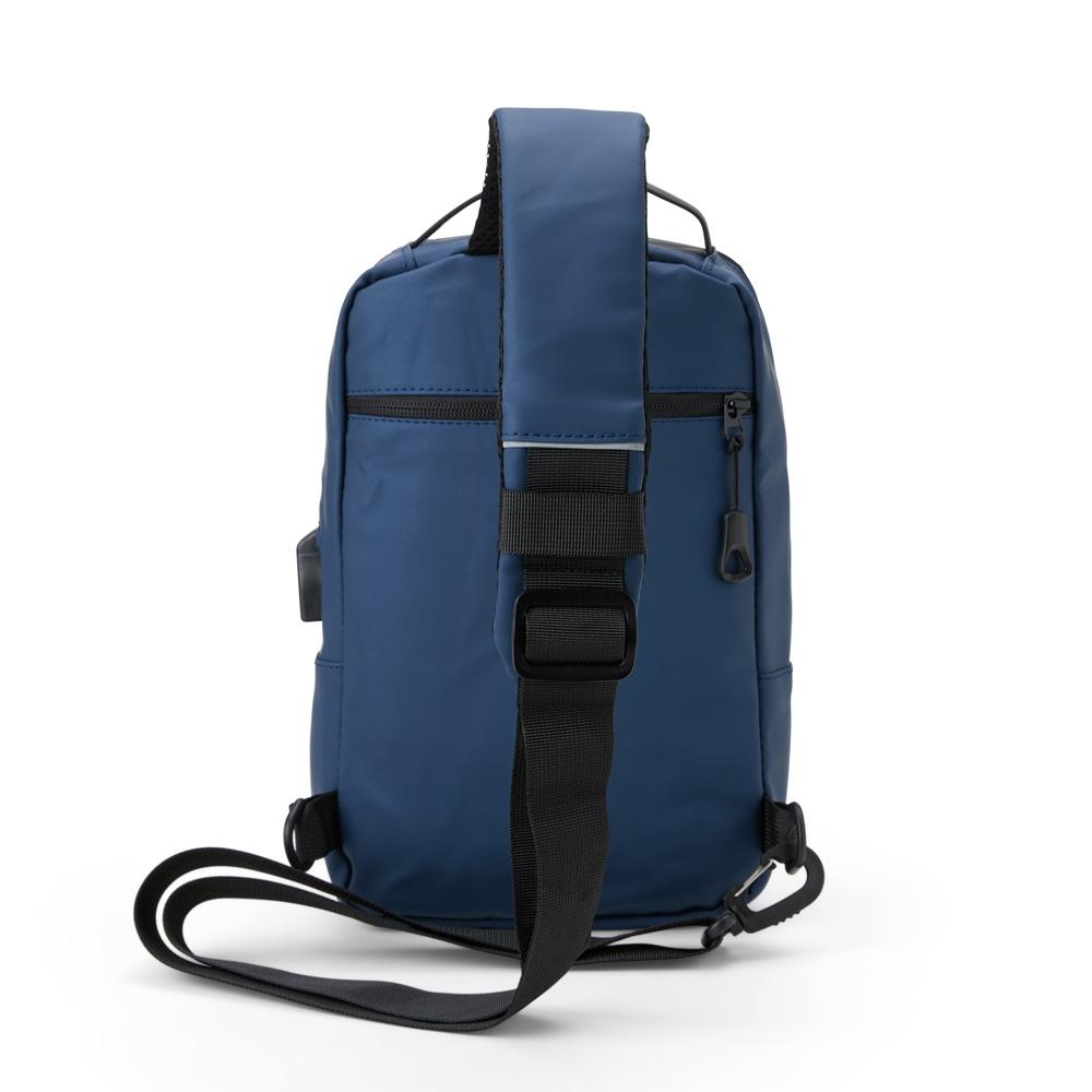 Mochila de ombro usb 8l MO1754 na cor Preto, brinde personalizado Sky Brindes