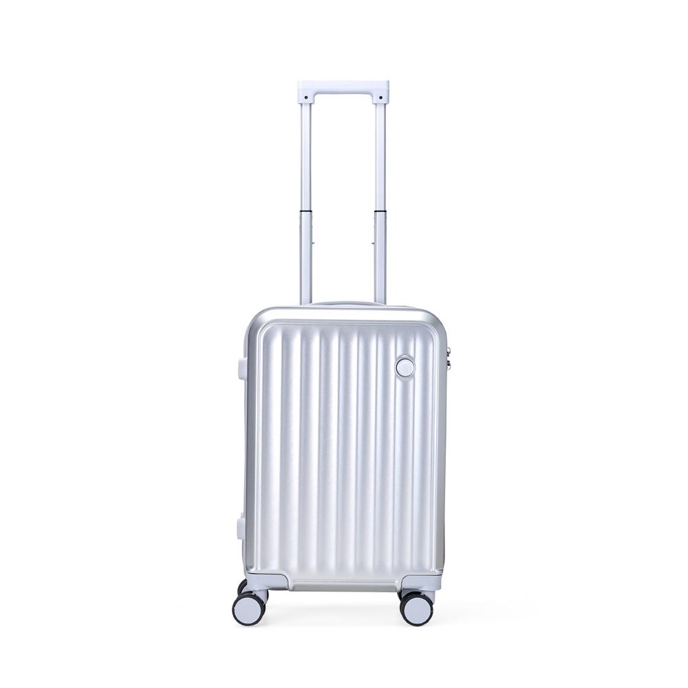 Mala de viagem 37l MO1757 na cor Prata, brinde personalizado Sky Brindes