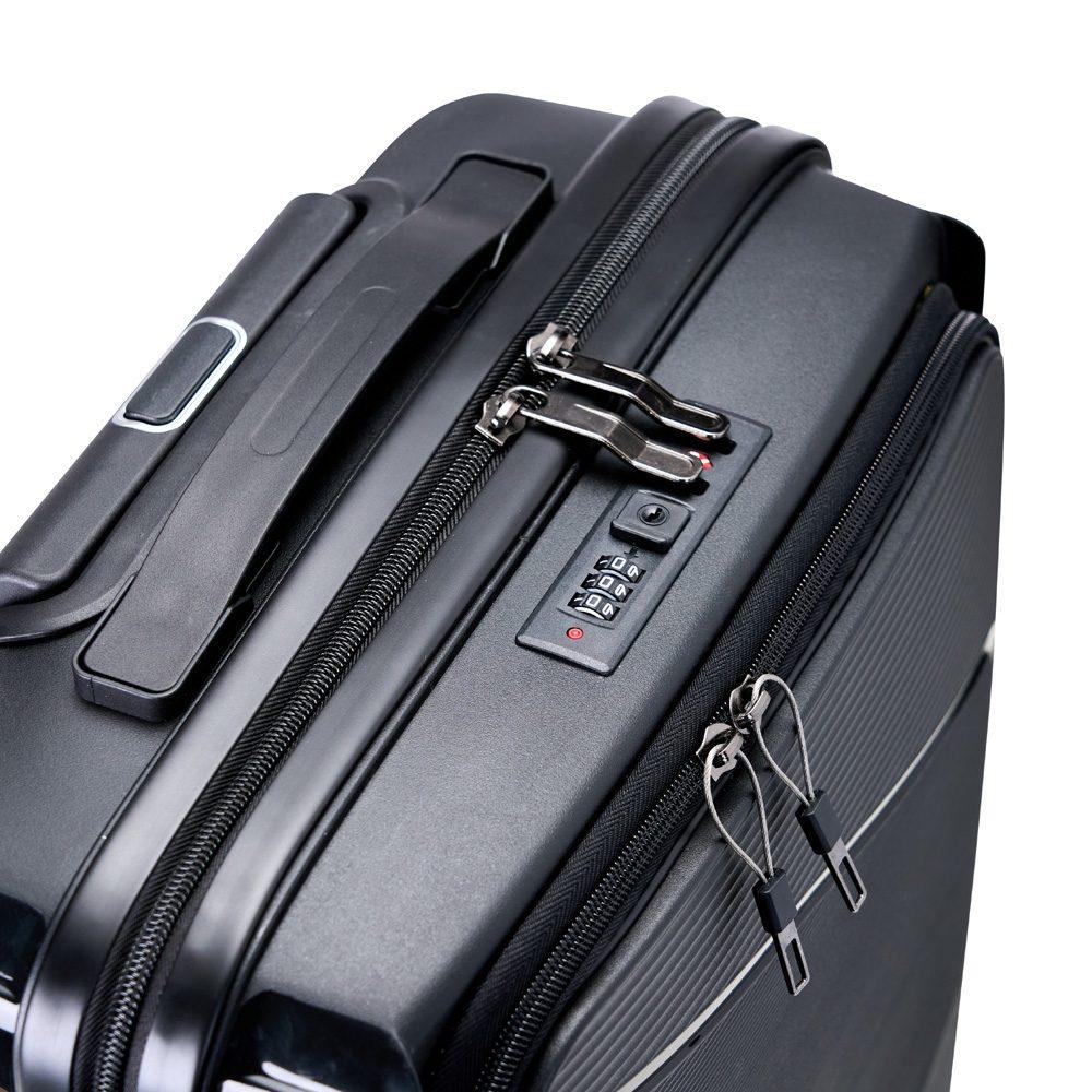 Mala de viagem 37l MO1759 na cor Preto, brinde personalizado Sky Brindes