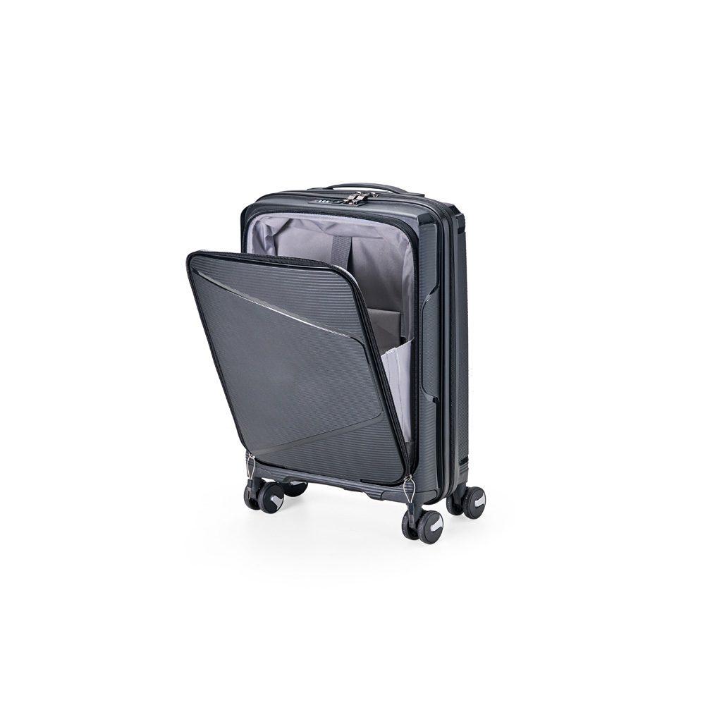 Mala de viagem 37l MO1759 na cor Preto, brinde personalizado Sky Brindes