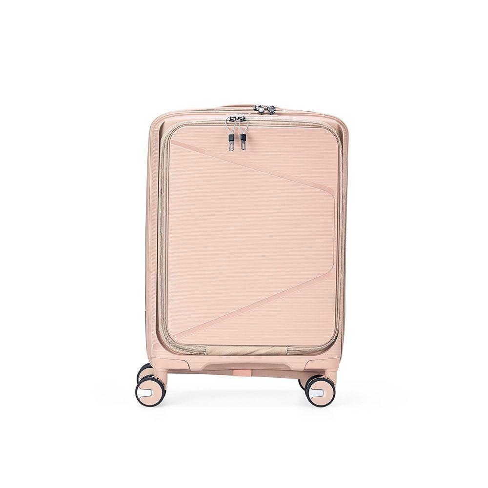 Mala de viagem 37l MO1759 na cor Rosa, brinde personalizado Sky Brindes