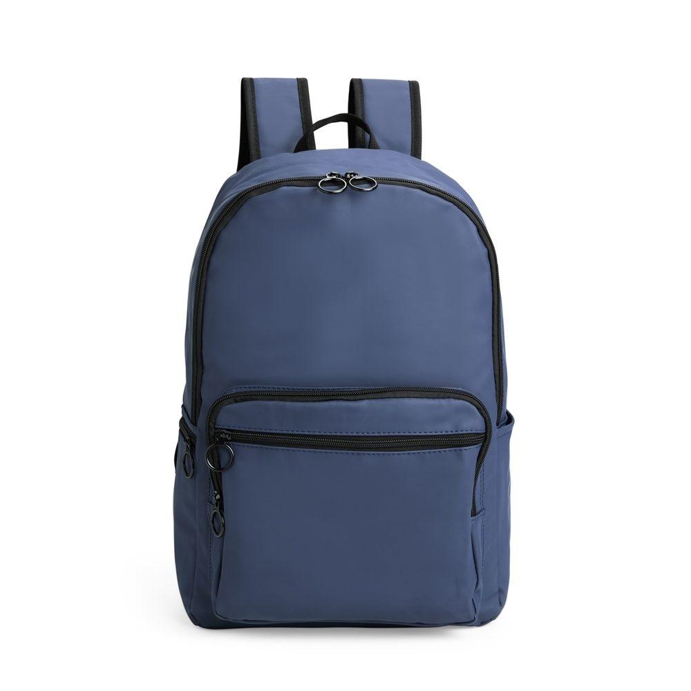 Mochila couro sintético 23l MO1768 na cor Azul escuro, brinde personalizado Sky Brindes