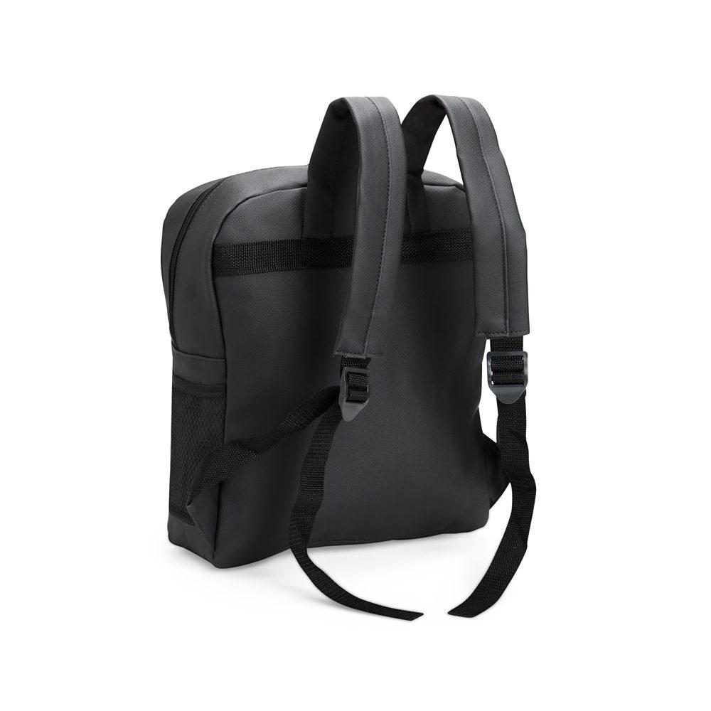 Mochila couro sintético 20 litros MO1770 na cor Preto, brinde personalizado Sky Brindes