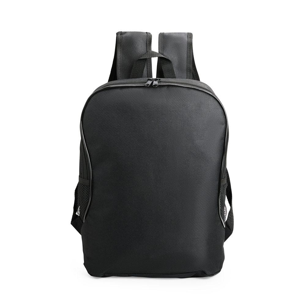 Mochila poliéster 18 litros MO1771 na cor Preto, brinde personalizado Sky Brindes
