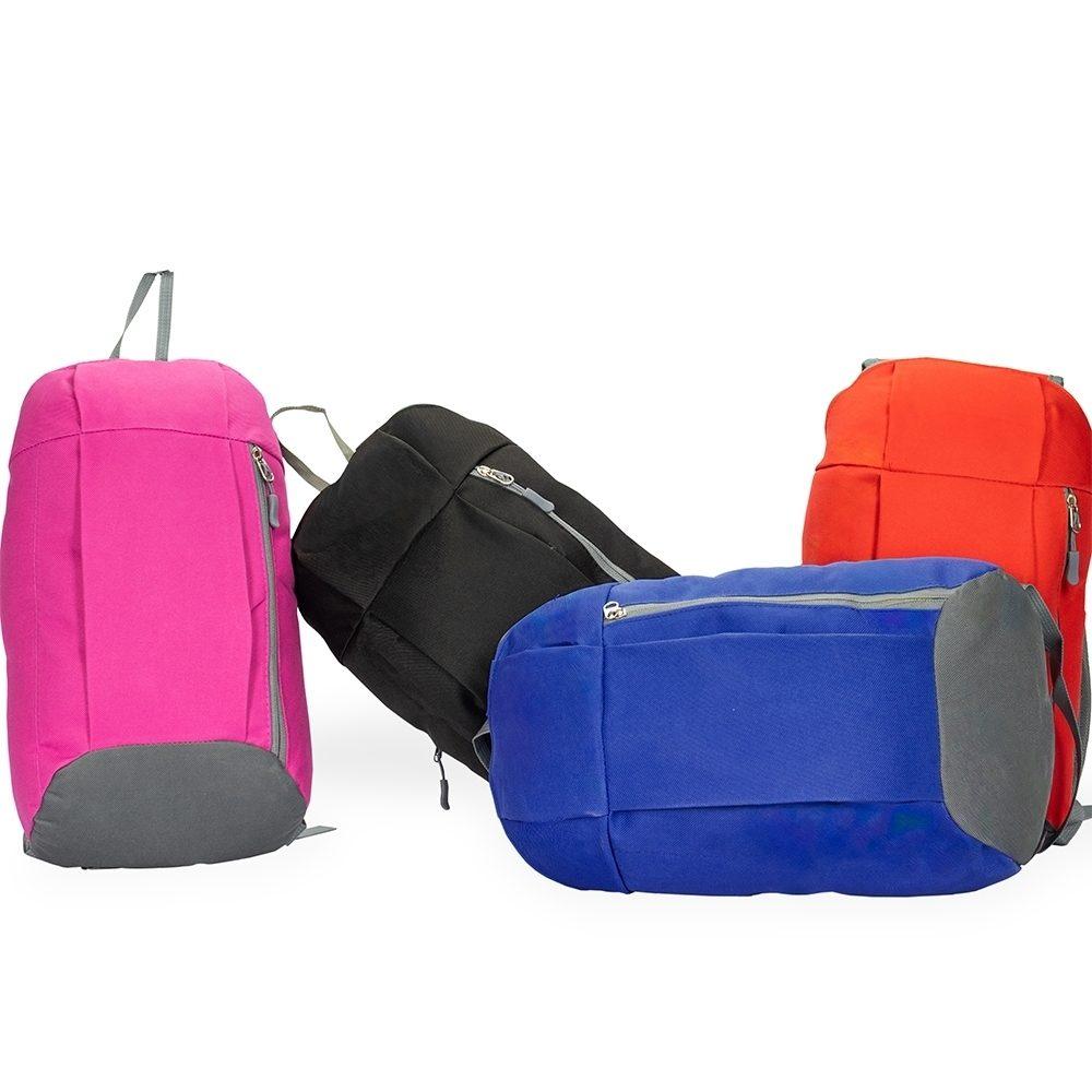 Mochila poliéster 9 litros MO1773 na cor Rosa, brinde personalizado Sky Brindes