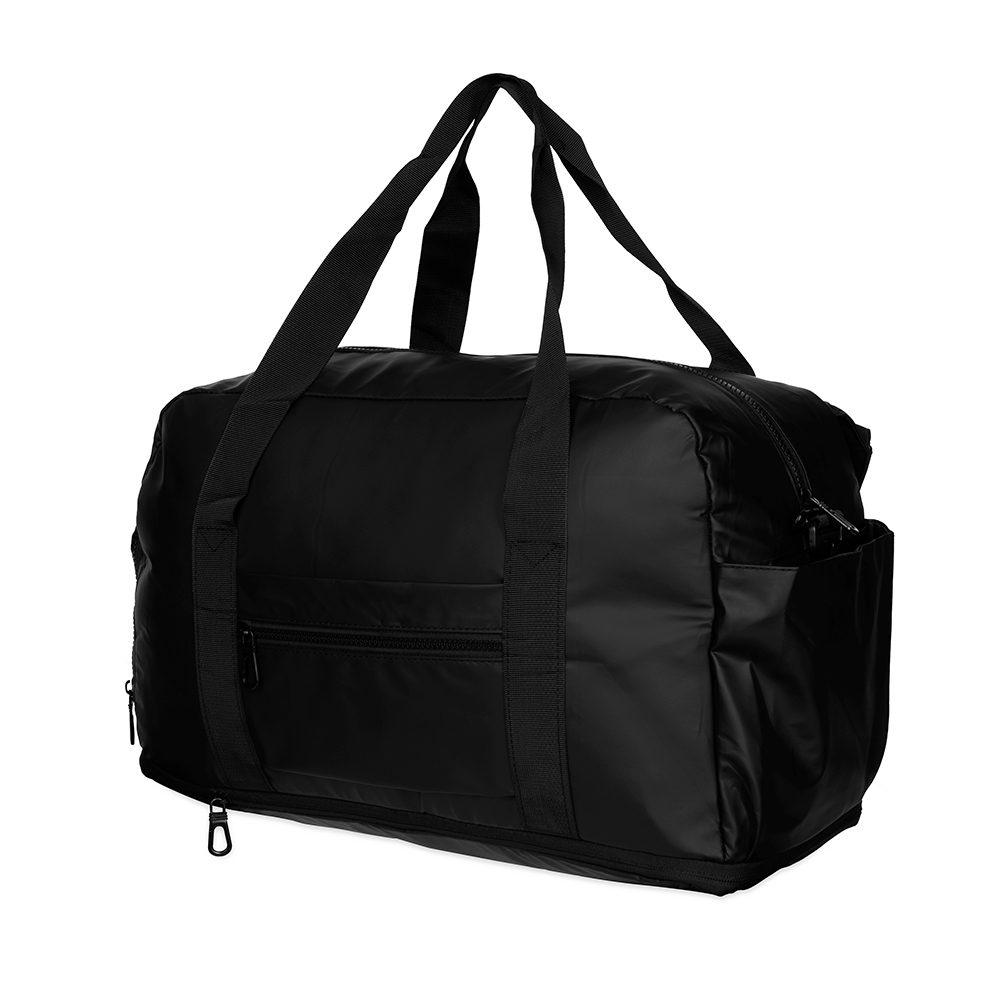 Bolsa couro sintético expansível 36l MO1777 na cor Preto, brinde personalizado Sky Brindes