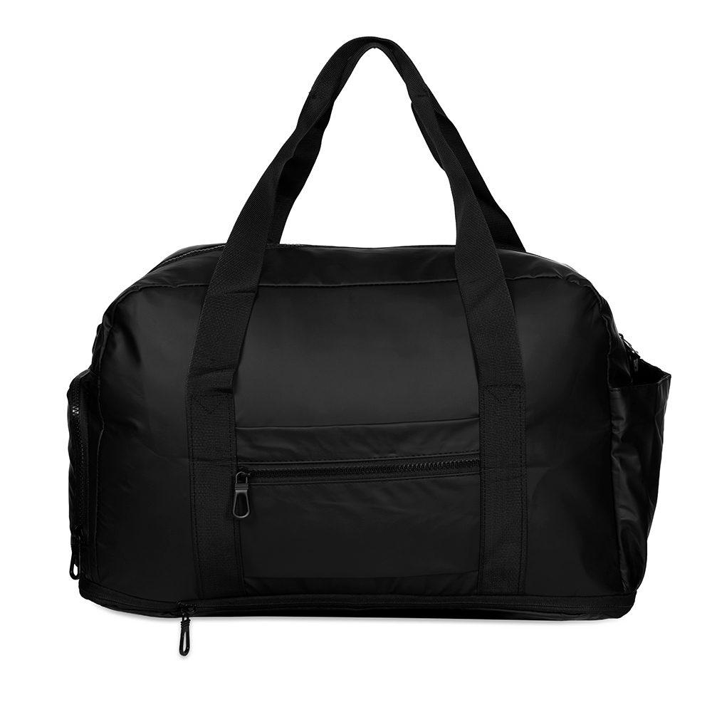 Bolsa couro sintético expansível 36l MO1777 na cor Preto, brinde personalizado Sky Brindes