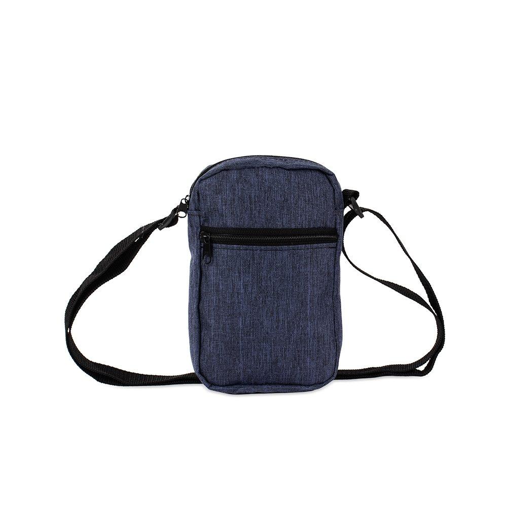 Bolsa de ombro poliéster pvc mescla MO1786 na cor Azul, brinde personalizado Sky Brindes