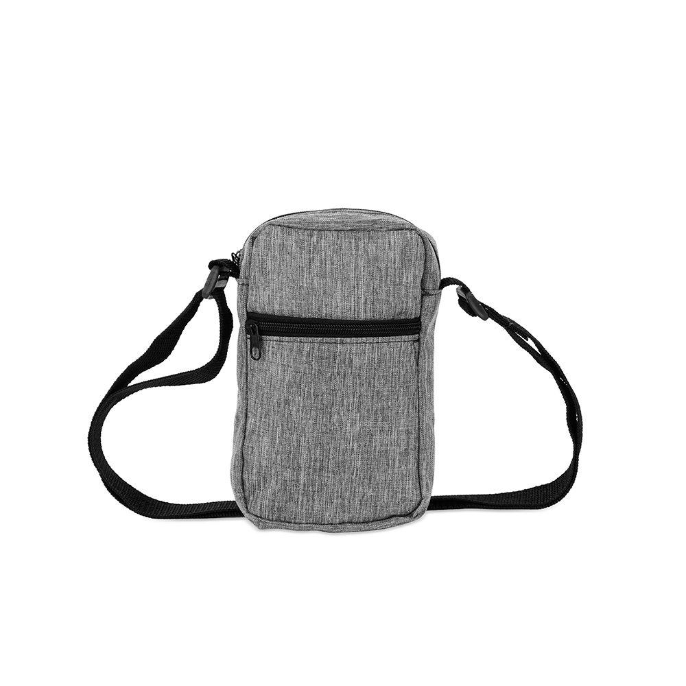Bolsa de ombro poliéster pvc mescla MO1786 na cor Cinza, brinde personalizado Sky Brindes