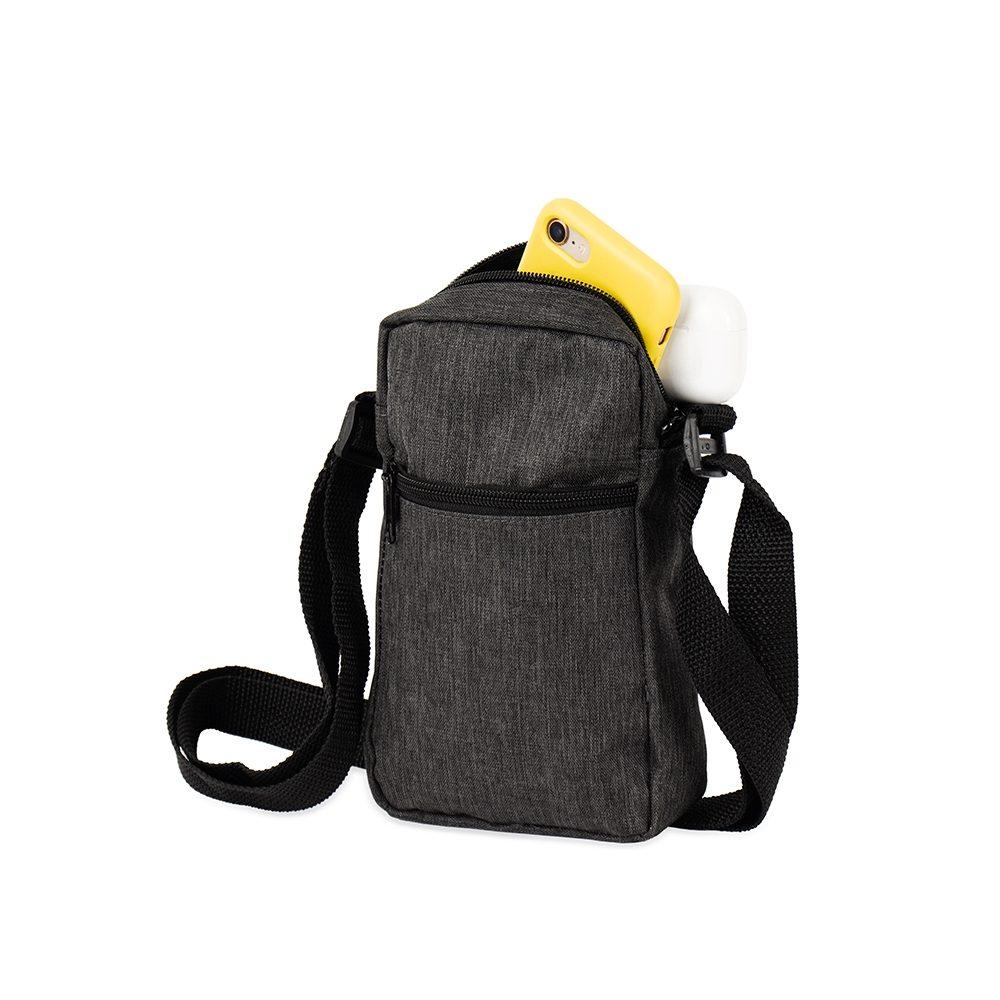 Bolsa de ombro poliéster pvc mescla MO1786 na cor Cinza, brinde personalizado Sky Brindes