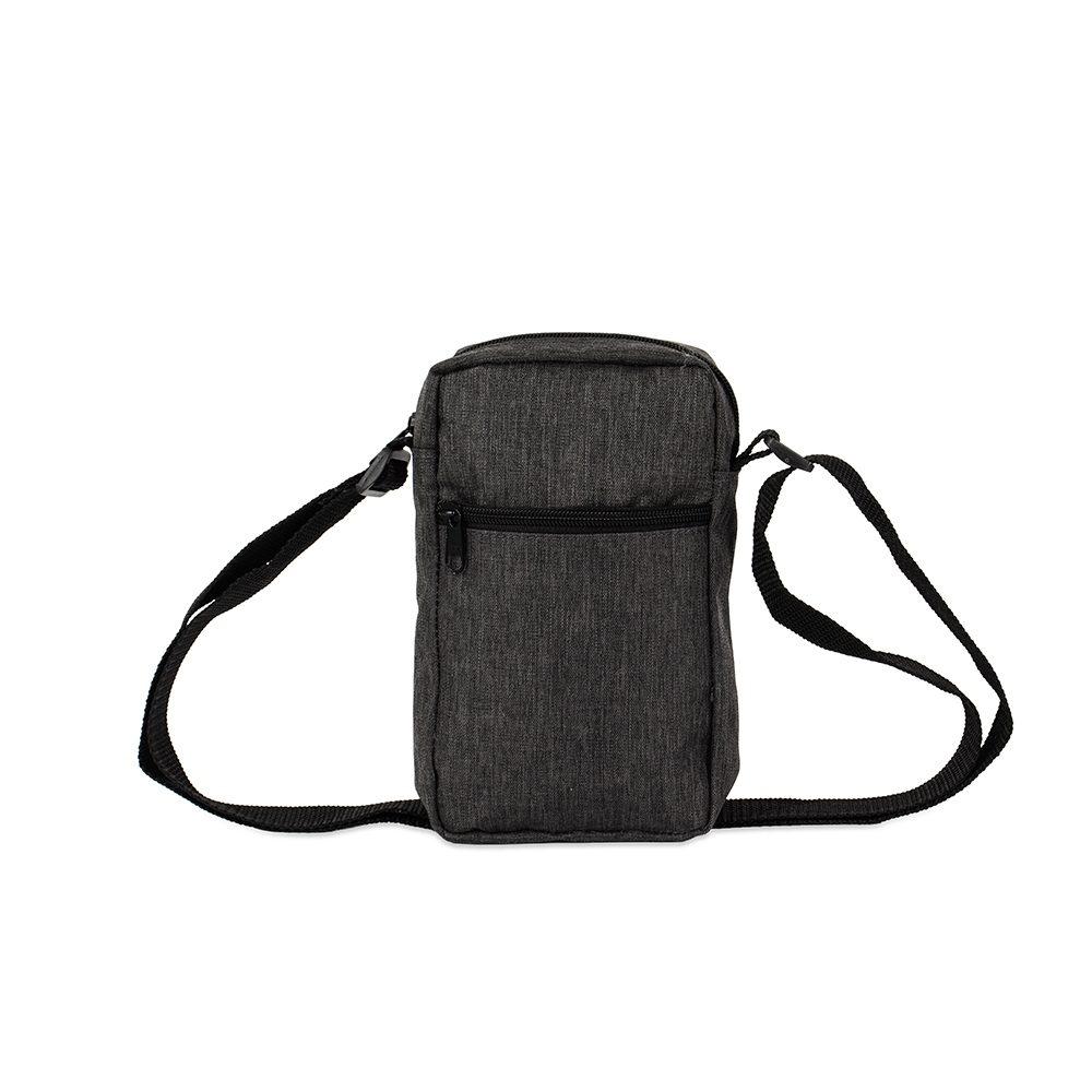 Bolsa de ombro poliéster pvc mescla MO1786 na cor Preto, brinde personalizado Sky Brindes