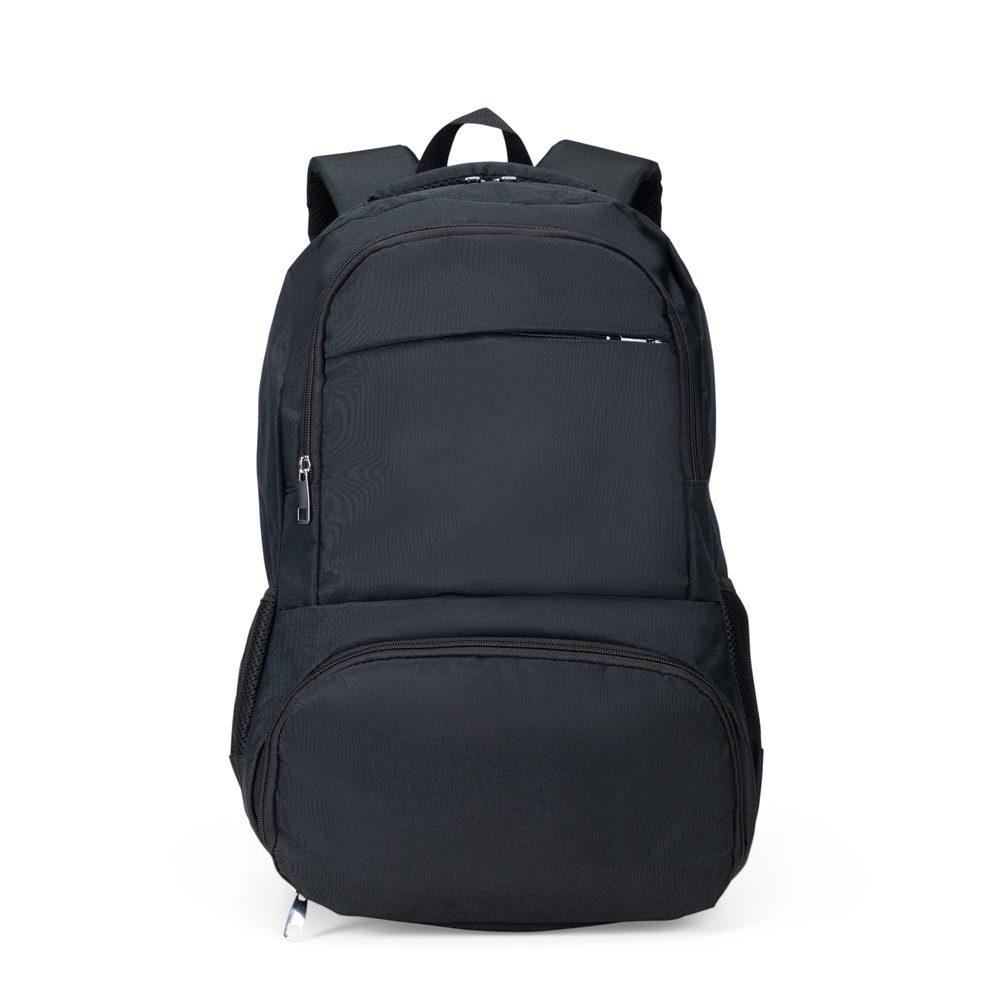 Mochila poliéster usb 26l MO1791 na cor Preto, brinde personalizado Sky Brindes