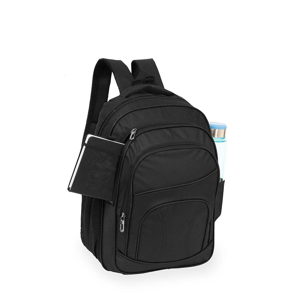 Mochila nylon 25l MO1794 na cor Preto, brinde personalizado Sky Brindes