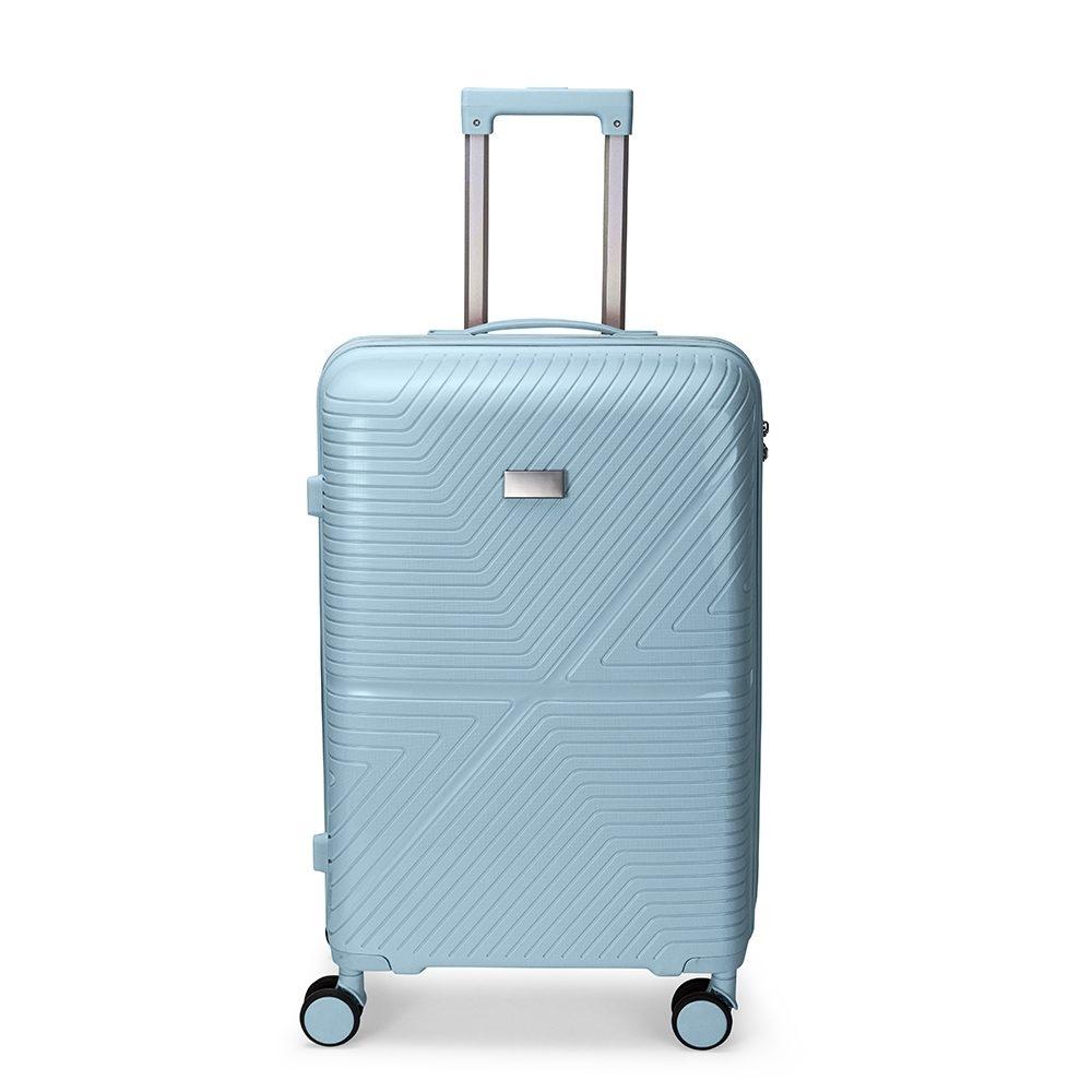Mala de viagem 54l MO1797 na cor Azul celeste, brinde personalizado Sky Brindes