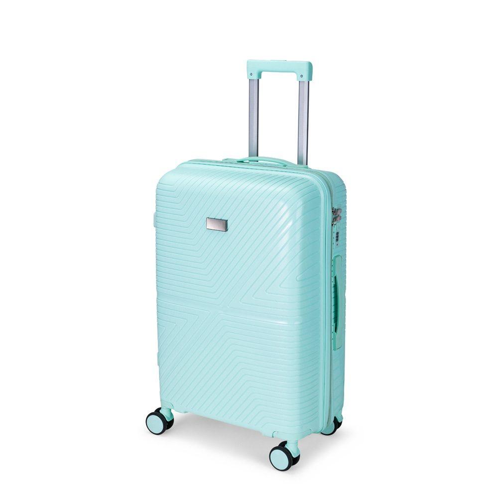 Mala de viagem 54l MO1797 na cor Azul celeste, brinde personalizado Sky Brindes