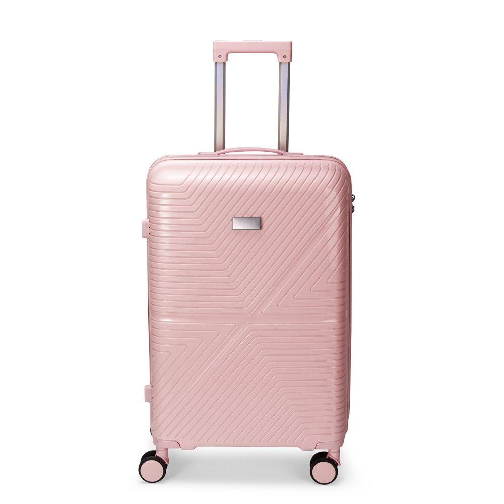 Mala de viagem 54l MO1797 na cor Rosa, brinde personalizado Sky Brindes