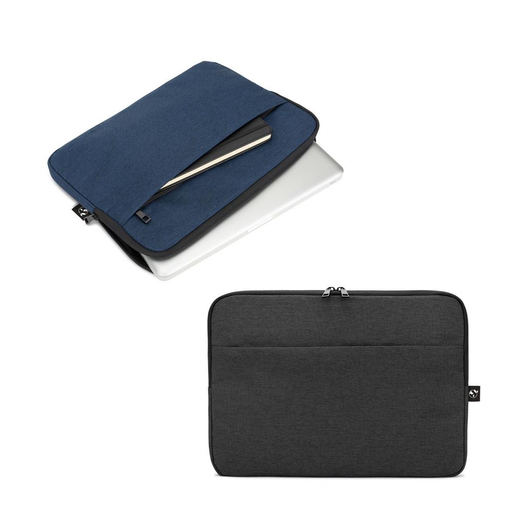 Pasta para notebook (14") em poliéster reciclado 600d de alta densidade MO1815 na cor Azul, brinde personalizado Sky Brindes