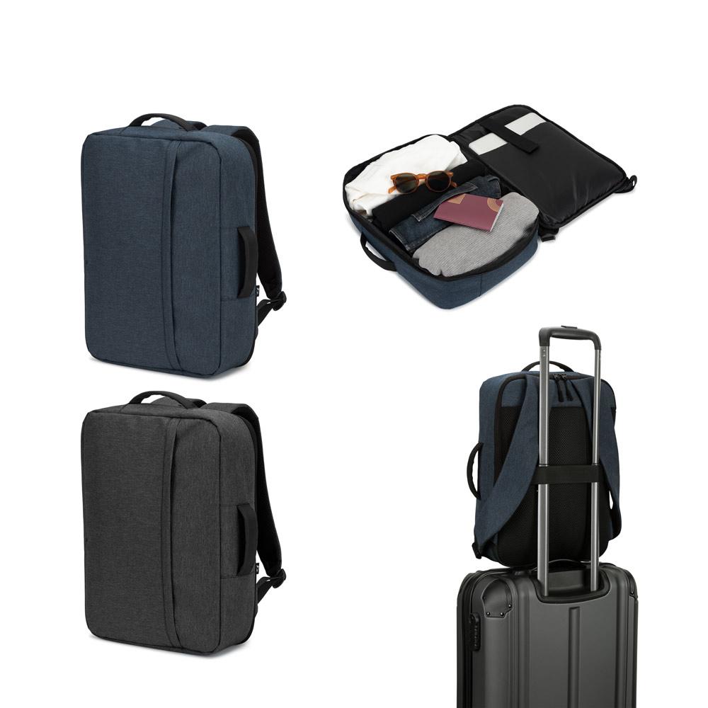 Mochila para notebook (15'6") em poliéster reciclado 300d de alta densidade (15 l) MO1818 na cor Cinza escuro, brinde personalizado Sky Brindes