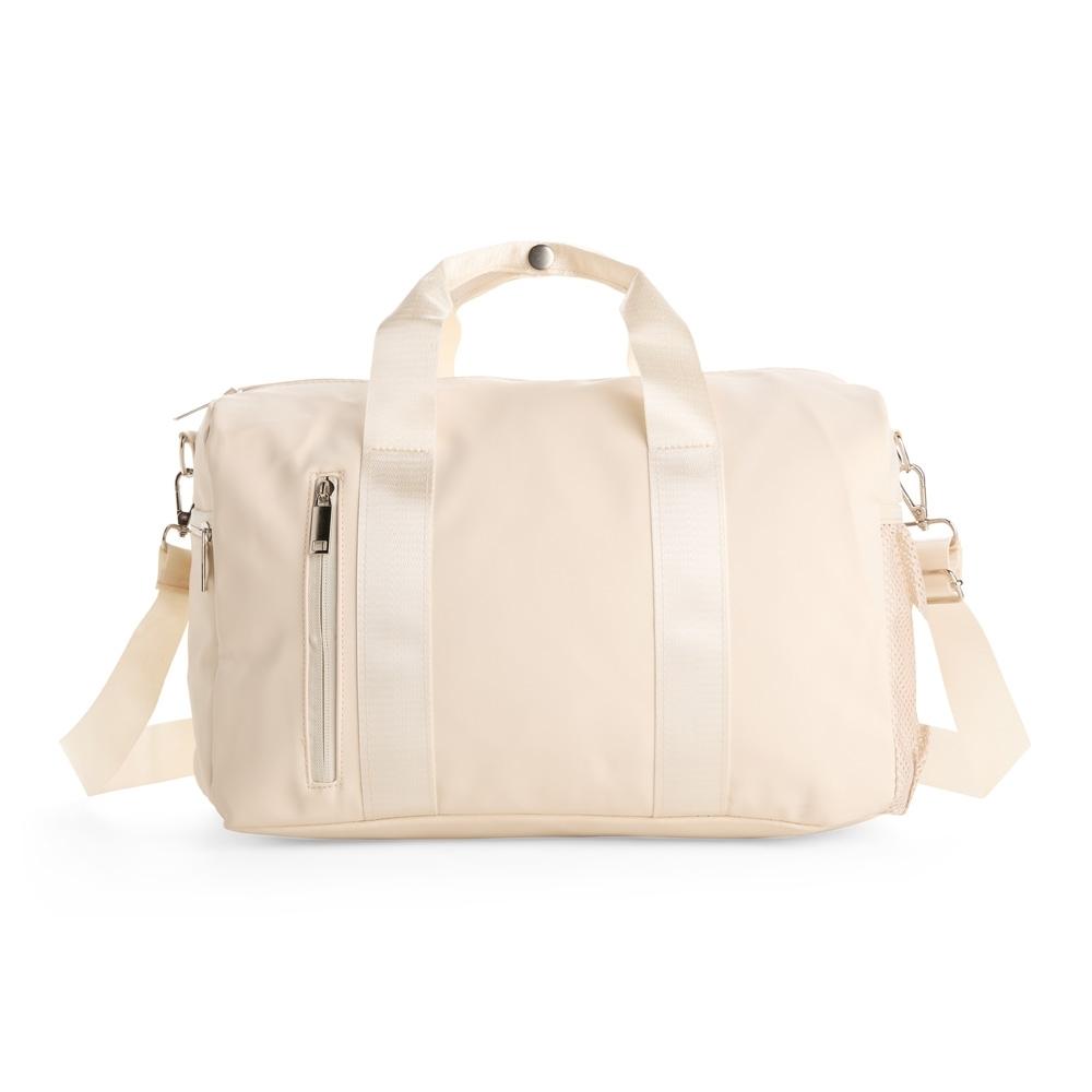 Bolsa couro sintético 20l MO1887 na cor Creme, brinde personalizado Sky Brindes