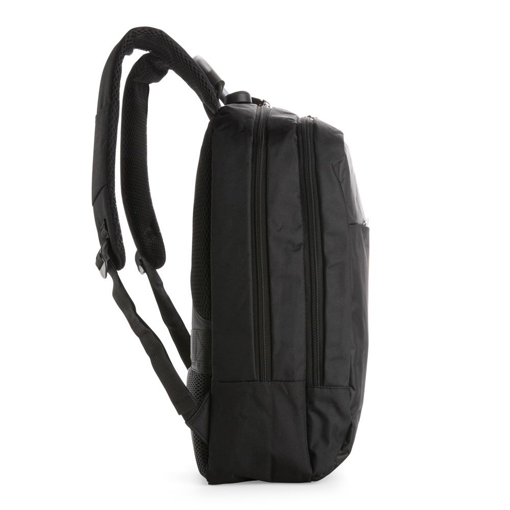 Mochila antifurto poliéster 16 litros MO1888 na cor Preto, brinde personalizado Sky Brindes