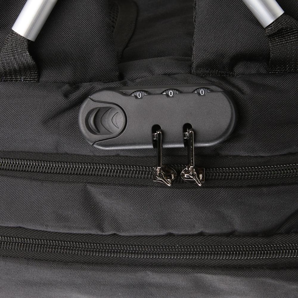 Mochila antifurto poliéster 16 litros MO1888 na cor Preto, brinde personalizado Sky Brindes