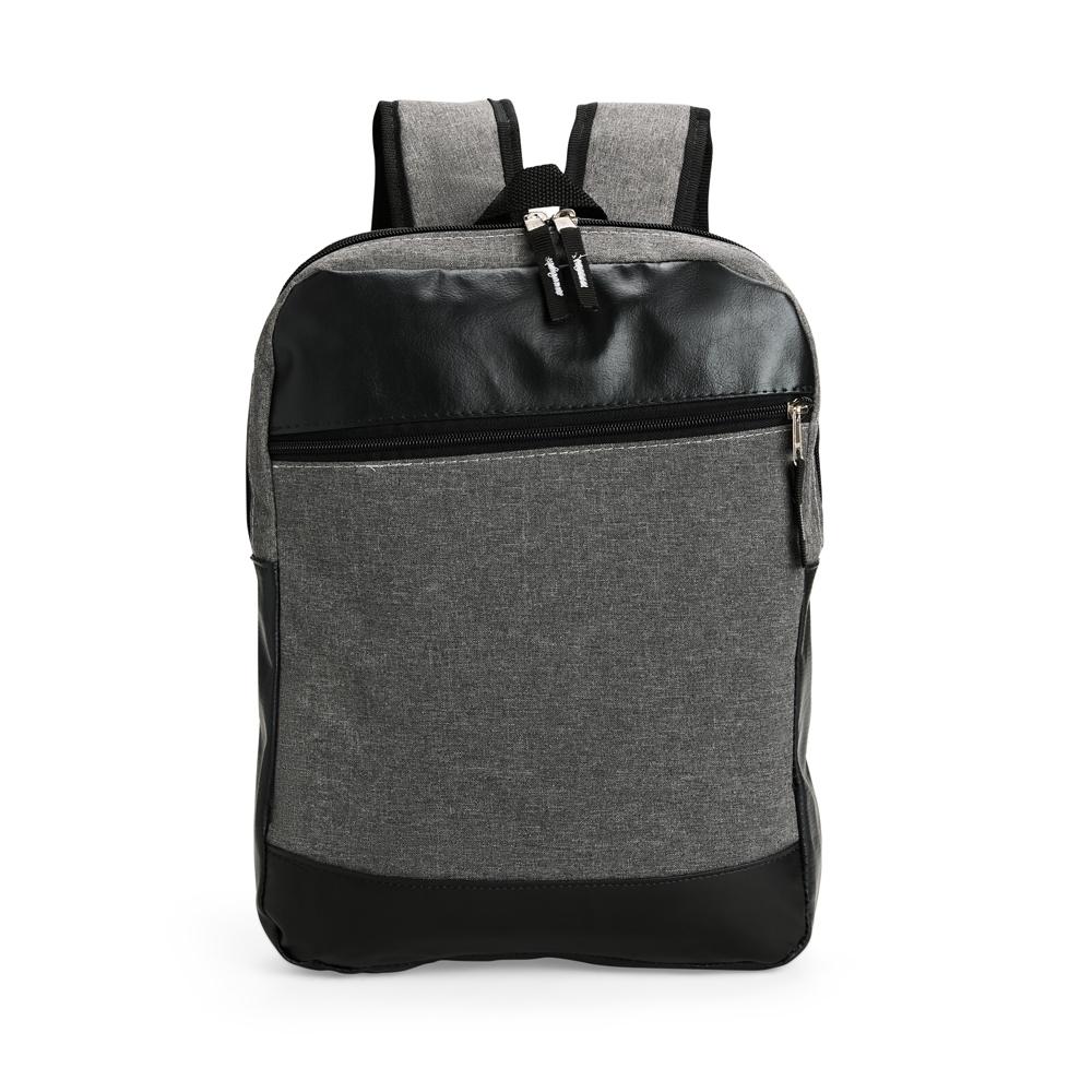 Mochila poliéster pvc mescla 11 litros MO1889 na cor Prata e preto, brinde personalizado Sky Brindes