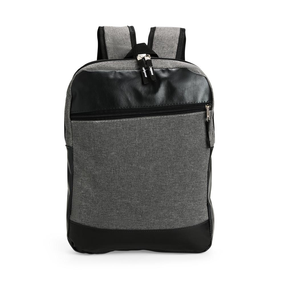 Mochila poliéster pvc mescla 11 litros MO1889 na cor Prata e preto, brinde personalizado Sky Brindes