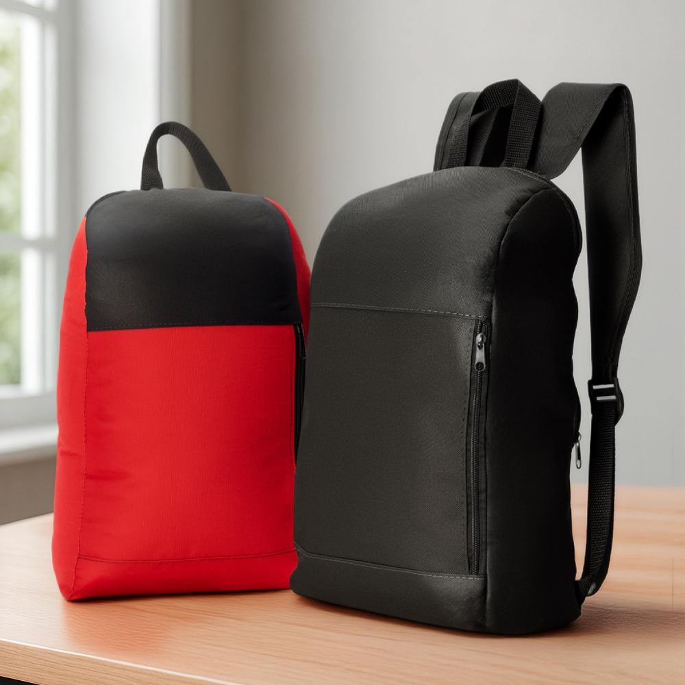 Mochila poliéster 14l MO1893 na cor Azul, brinde personalizado Sky Brindes