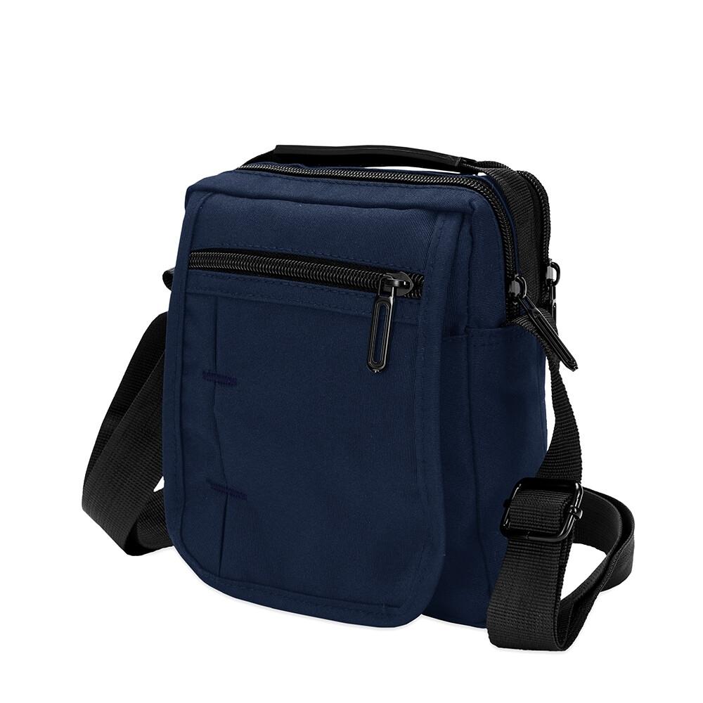 Bolsa de ombro em nylon MO1895 na cor Azul, brinde personalizado Sky Brindes