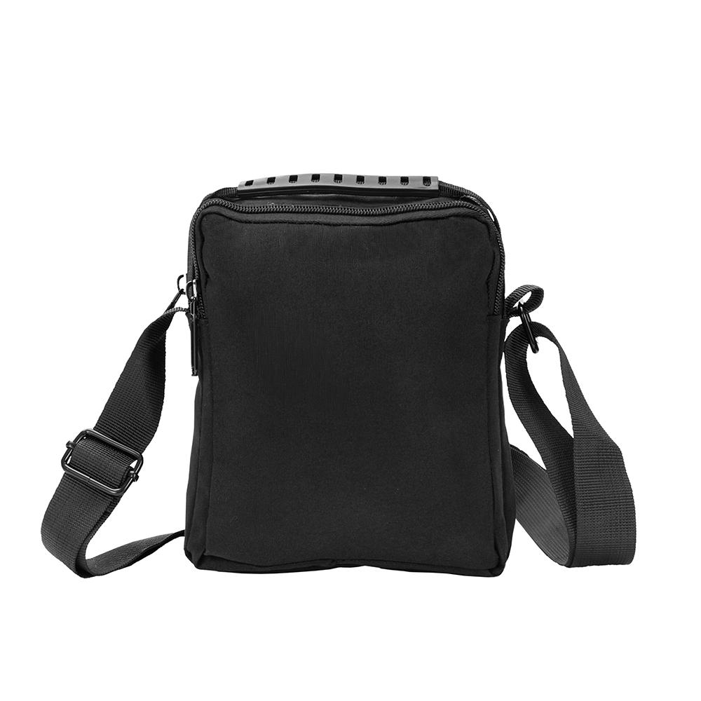 Bolsa de ombro em nylon MO1895 na cor Preto, brinde personalizado Sky Brindes