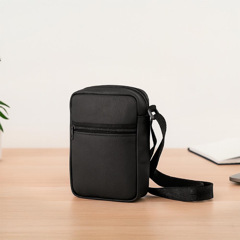 Bolsa de ombro couro sintético MO1896 na cor Bege, brinde personalizado Sky Brindes
