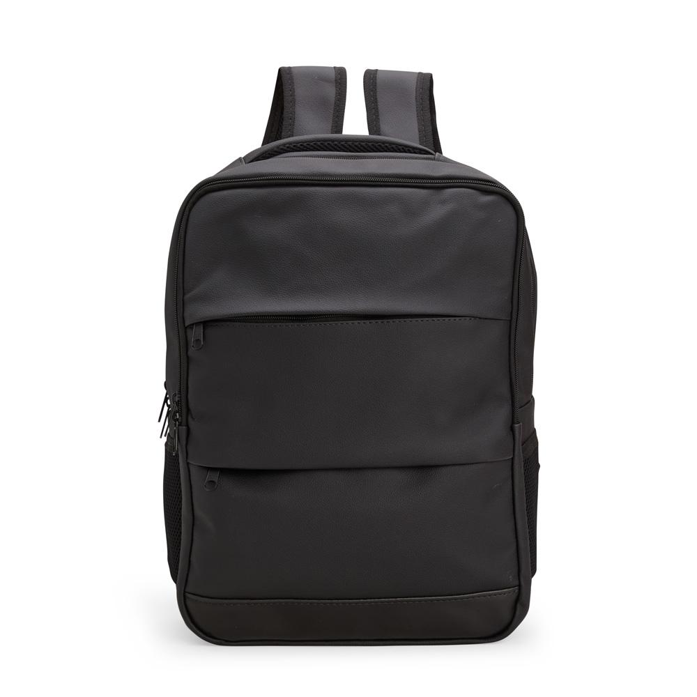 Mochila couro sintético 20l MO1898 na cor Marrom, brinde personalizado Sky Brindes