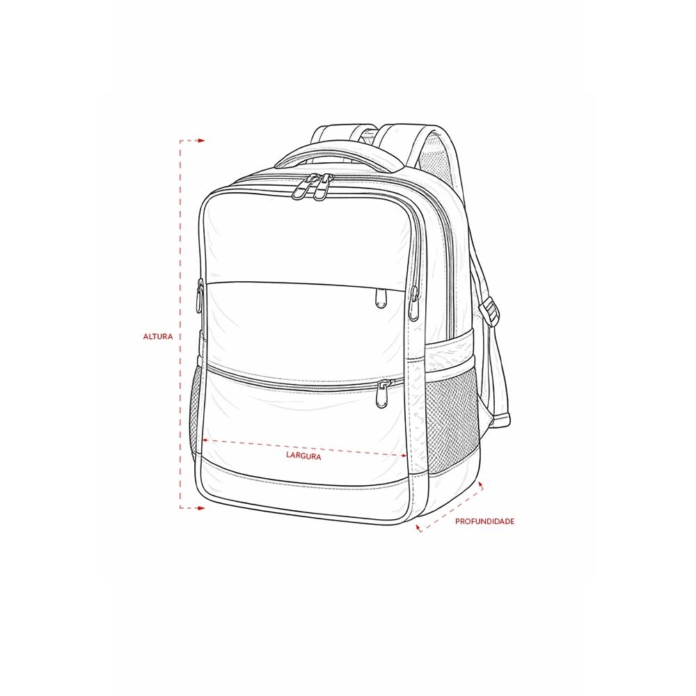 Mochila couro sintético 20l MO1898 na cor Marrom, brinde personalizado Sky Brindes