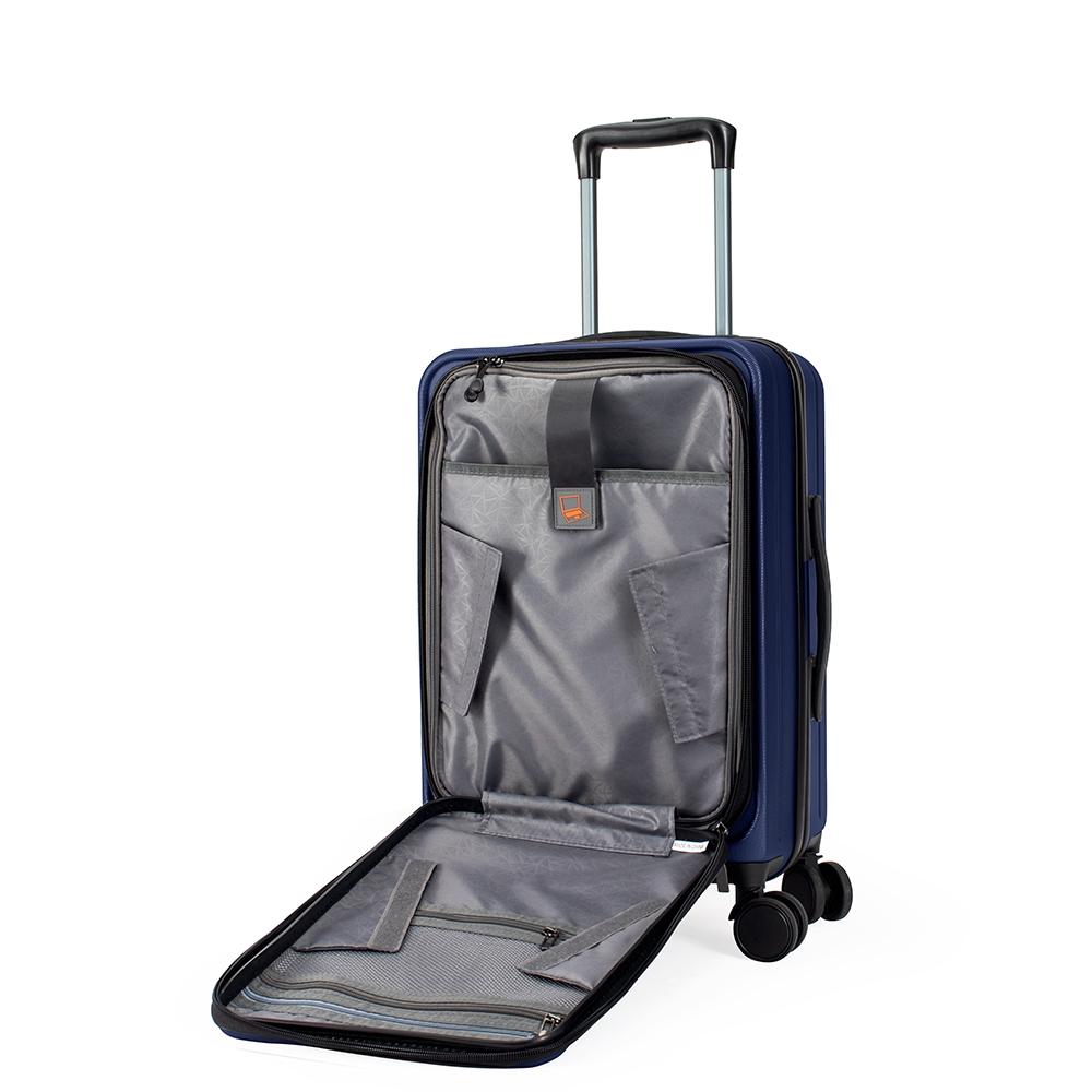 Mala de viagem abs 33 litros MO1899 na cor Azul escuro, brinde personalizado Sky Brindes