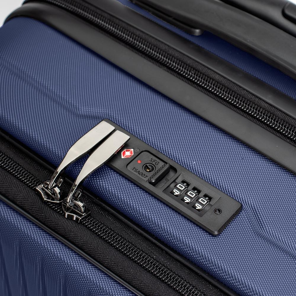 Mala de viagem abs 33 litros MO1899 na cor Azul escuro, brinde personalizado Sky Brindes