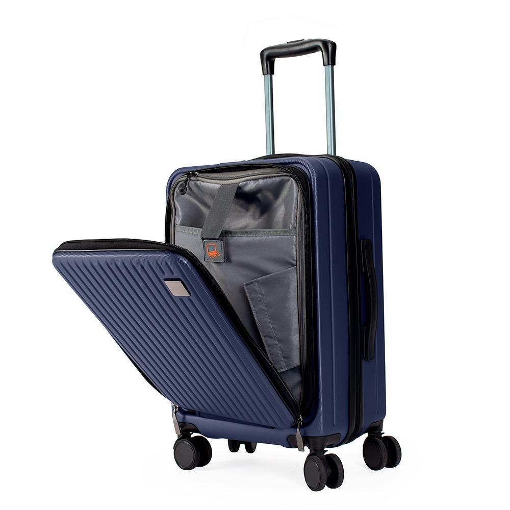 Mala de viagem abs 33 litros MO1899 na cor Azul escuro, brinde personalizado Sky Brindes