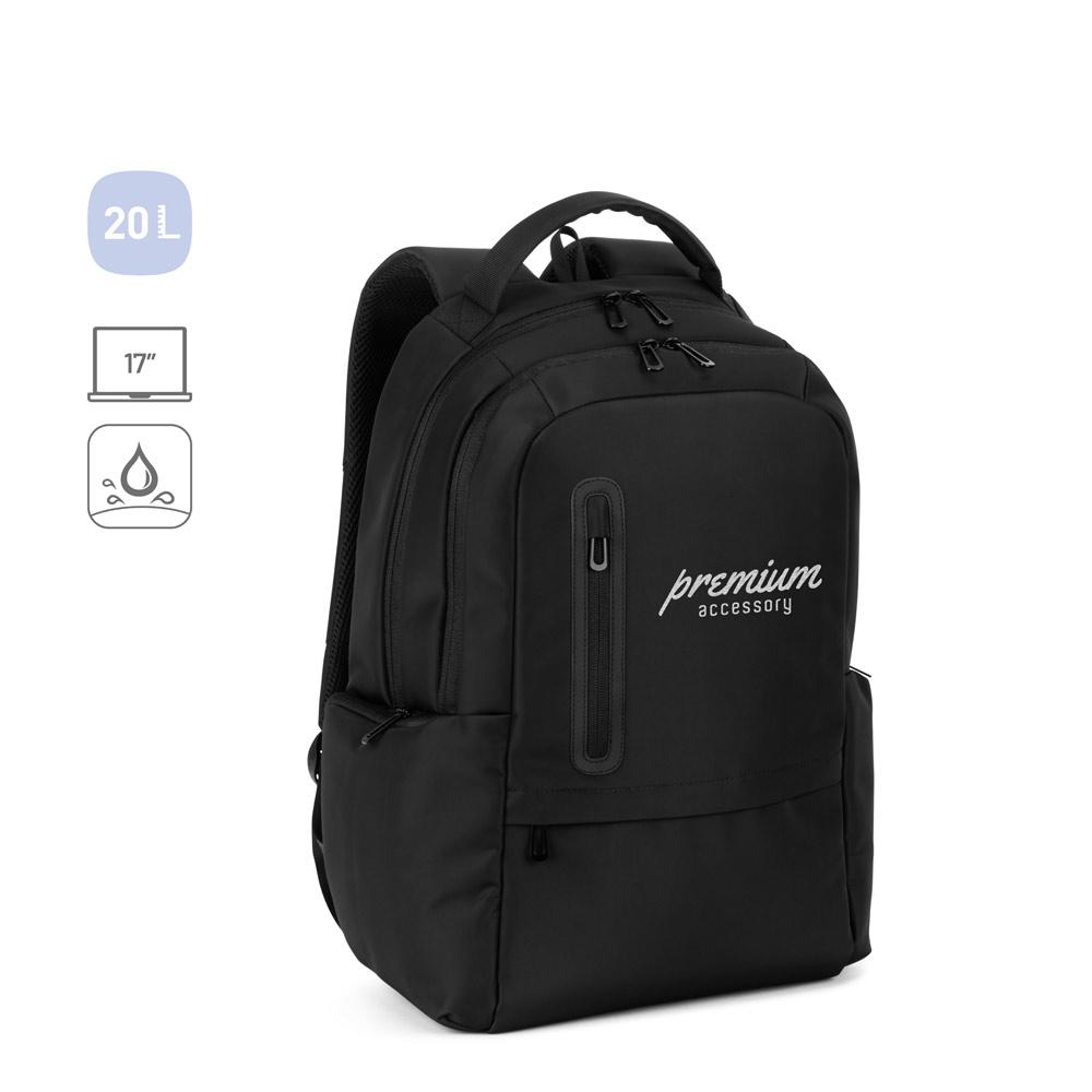 Mochila para notebook (17") em nylon 150d com 2 compartimentos acolchoados